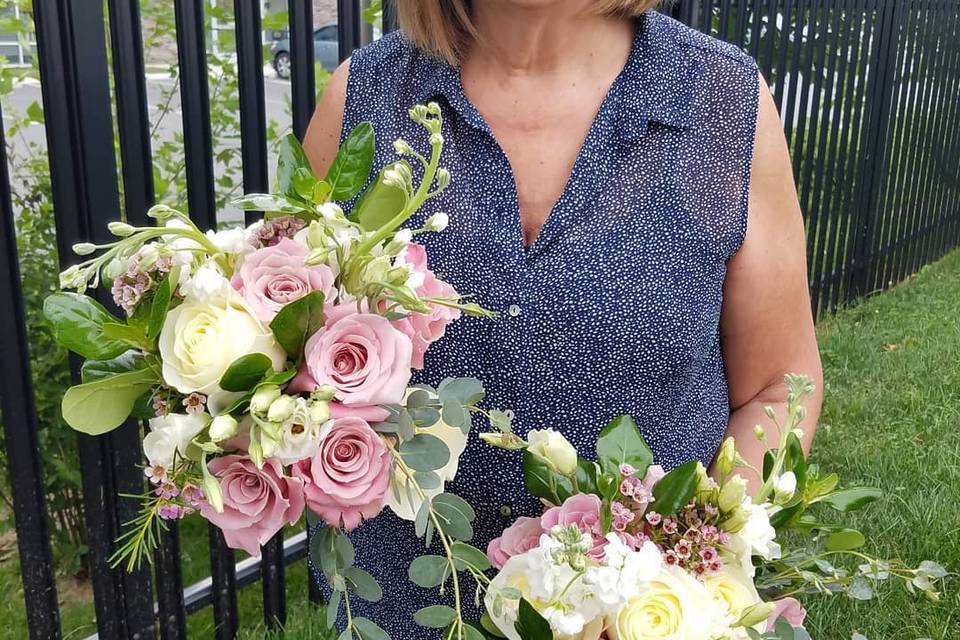 Wedding party bouquets