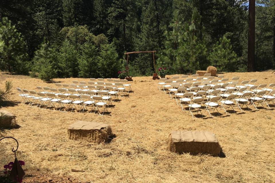 Outdoor ceremony site