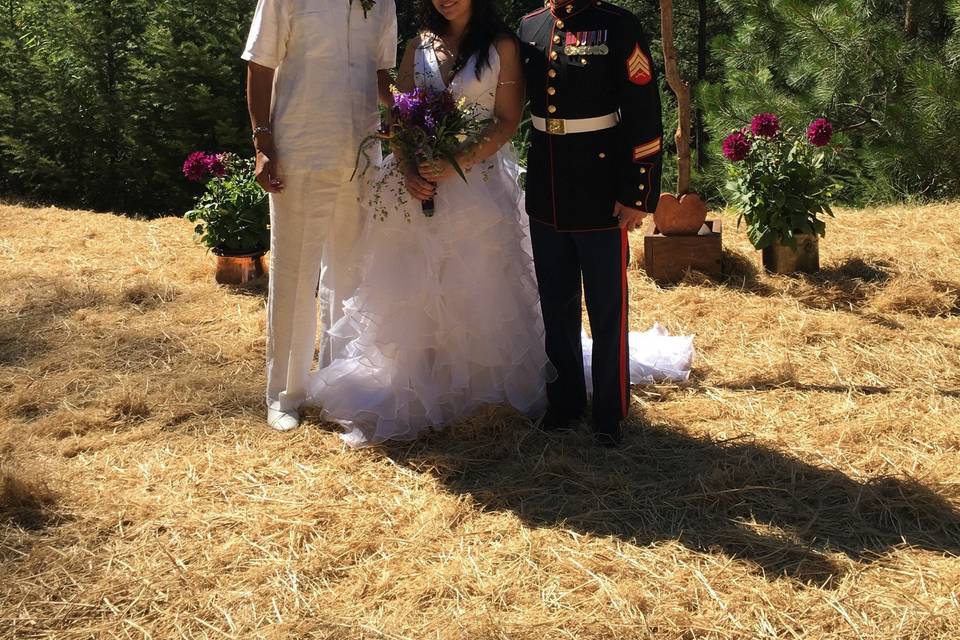 Photo with the officiant