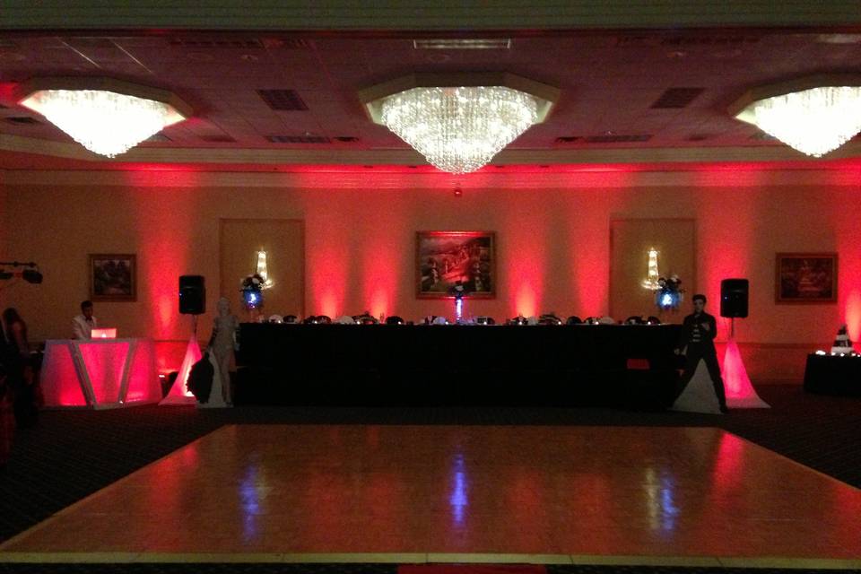 Reception lighting