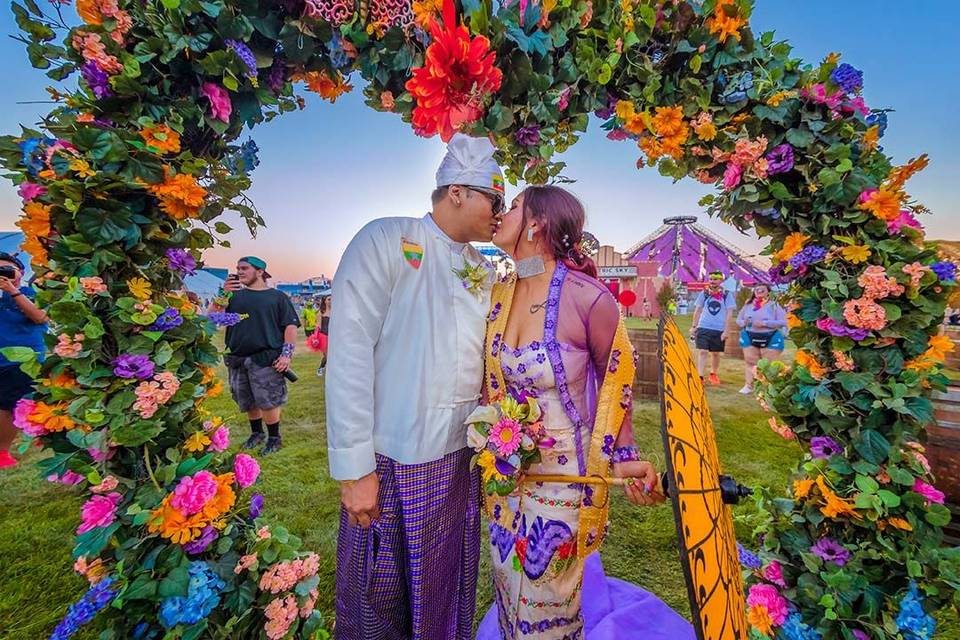 Electric daisy carnival wedding