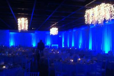 Blue reception uplighting