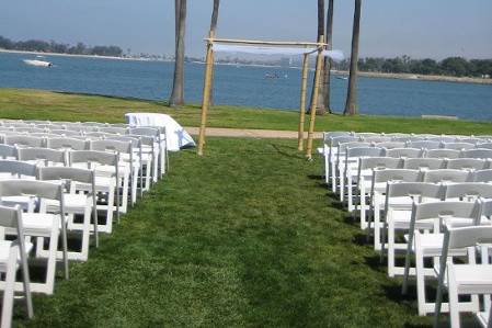 Outdoor ceremony area