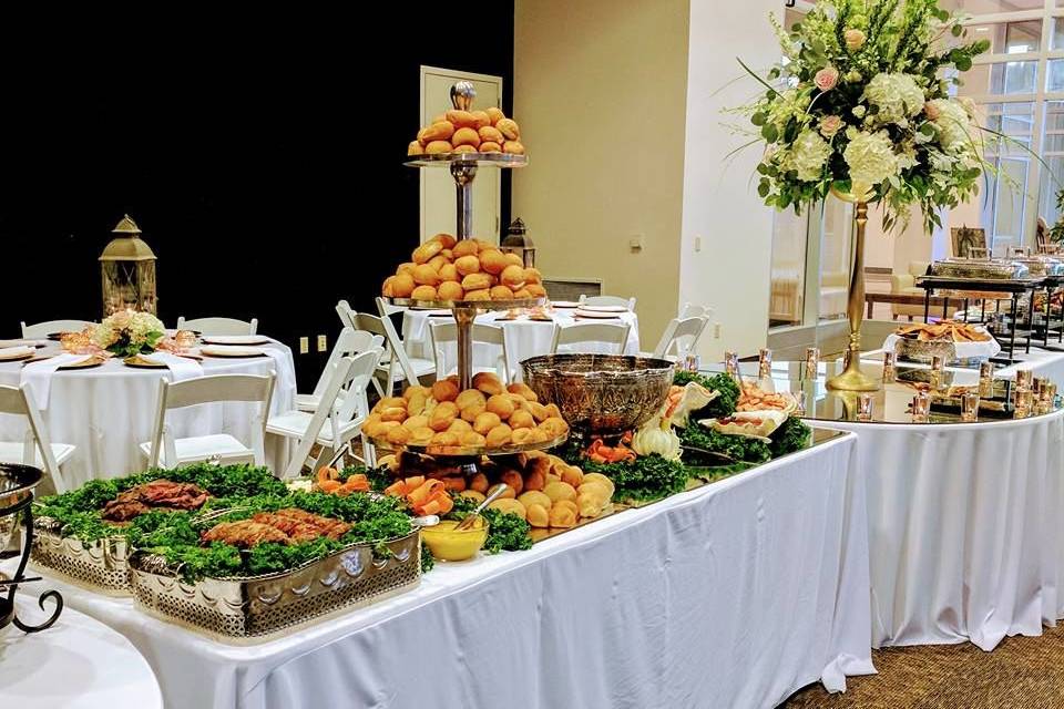 Buffet table