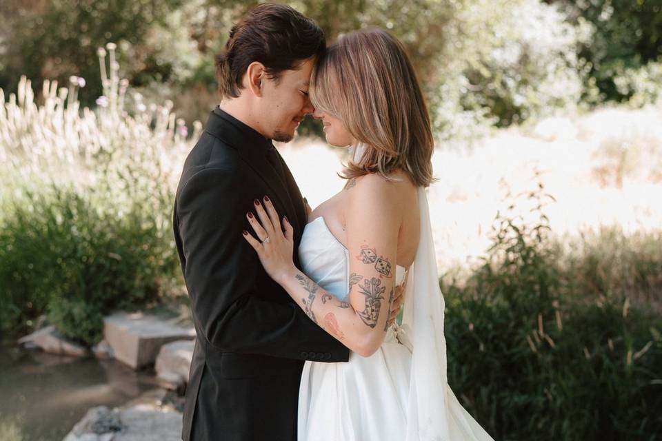 Bridals near the pond