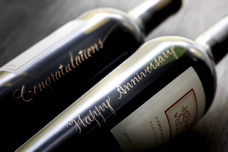 Slinging Ink® Calligraphy & Wine Bottle Engraving