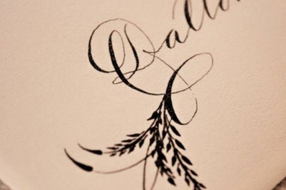 Slinging Ink® Calligraphy & Wine Bottle Engraving