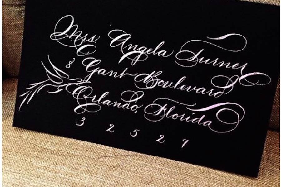 Slinging Ink® Calligraphy & Wine Bottle Engraving