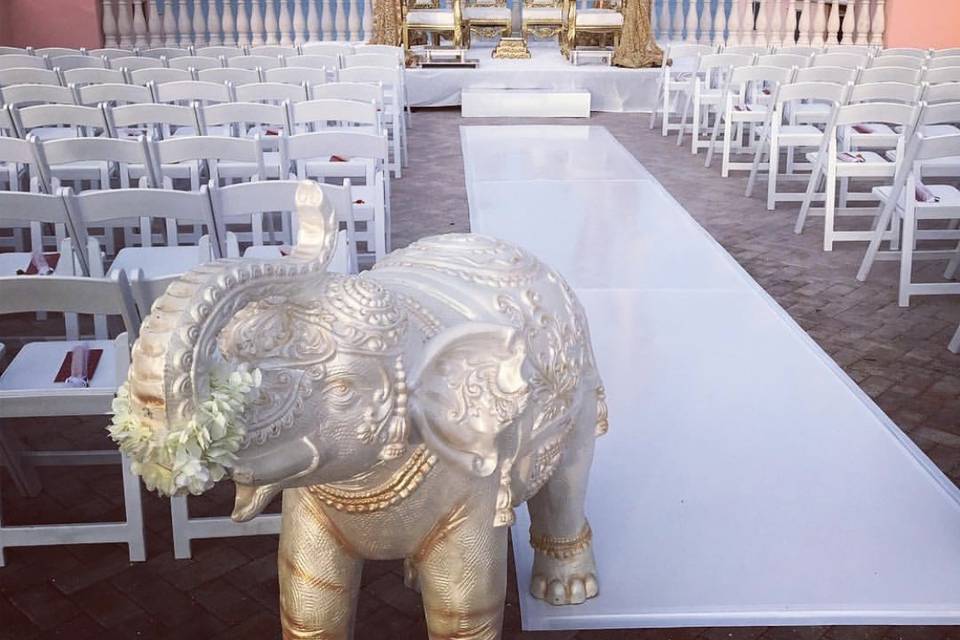 Elegant ceremony setup