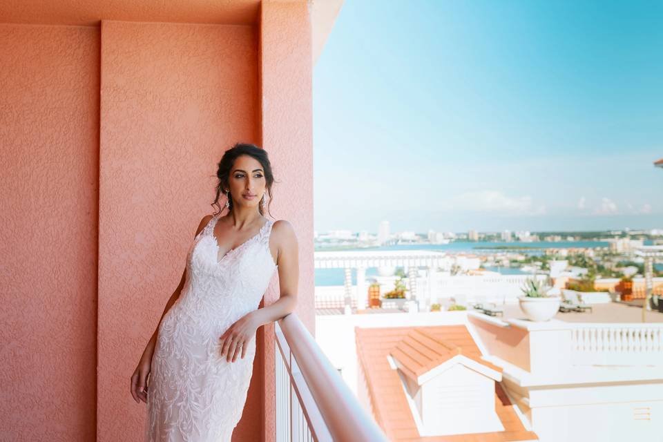 Bridal room balcony