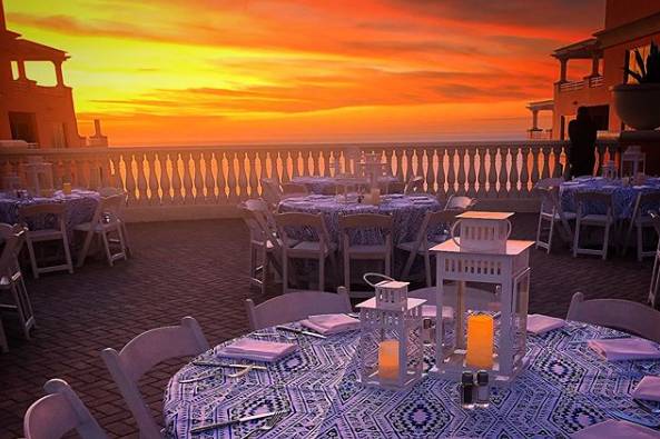 Sunset on the terrace