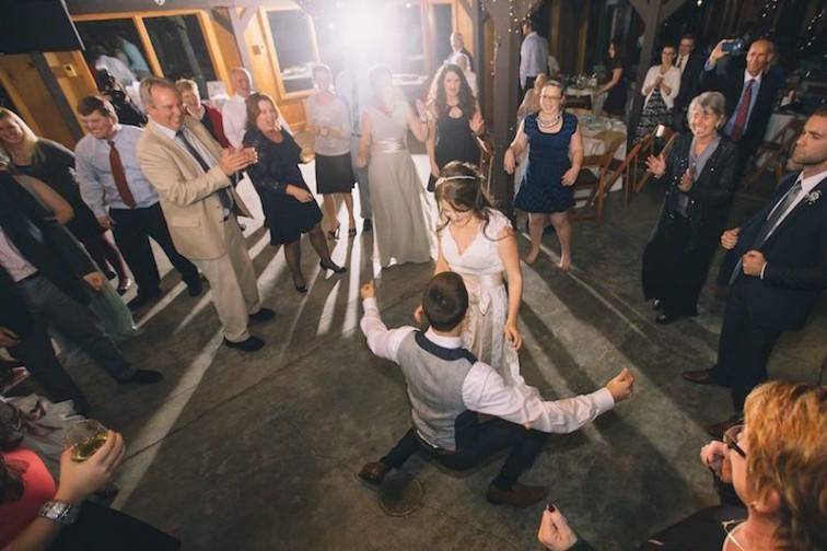 Newlyweds on the dance floor