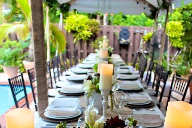 Candles and centerpieces