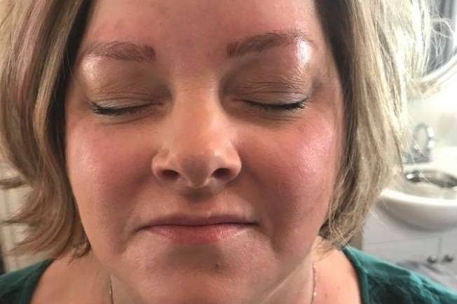 Microblading client