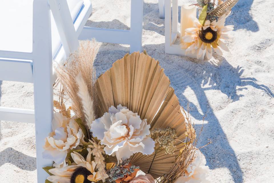 Boho wedding on the beach