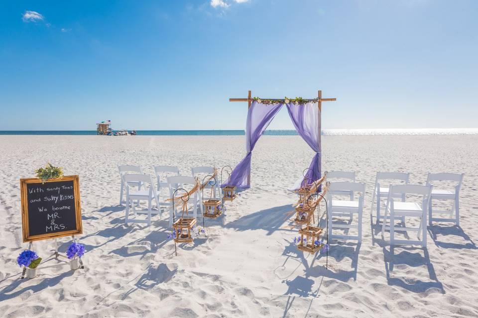 Lido Key beach ceremony