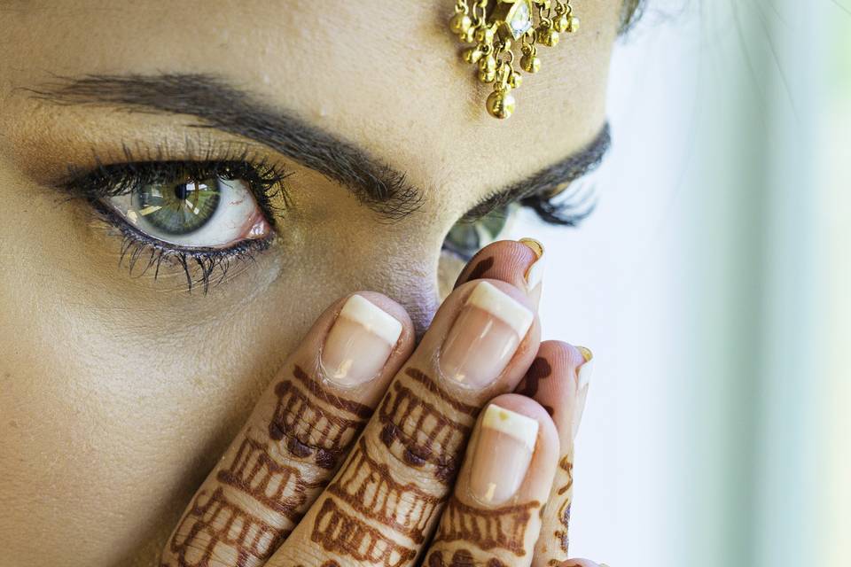 Intricate henna designs