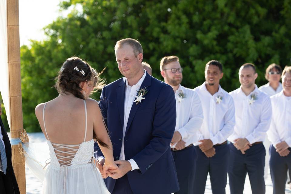 Coquina beach wedding