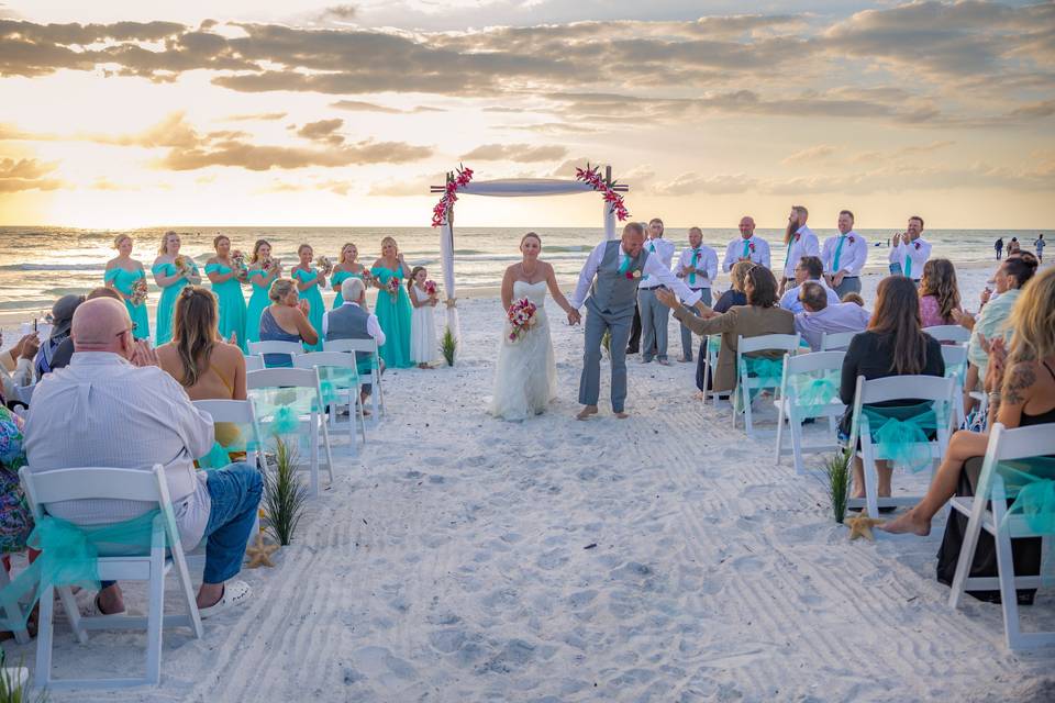 Sunset wedding in Florida