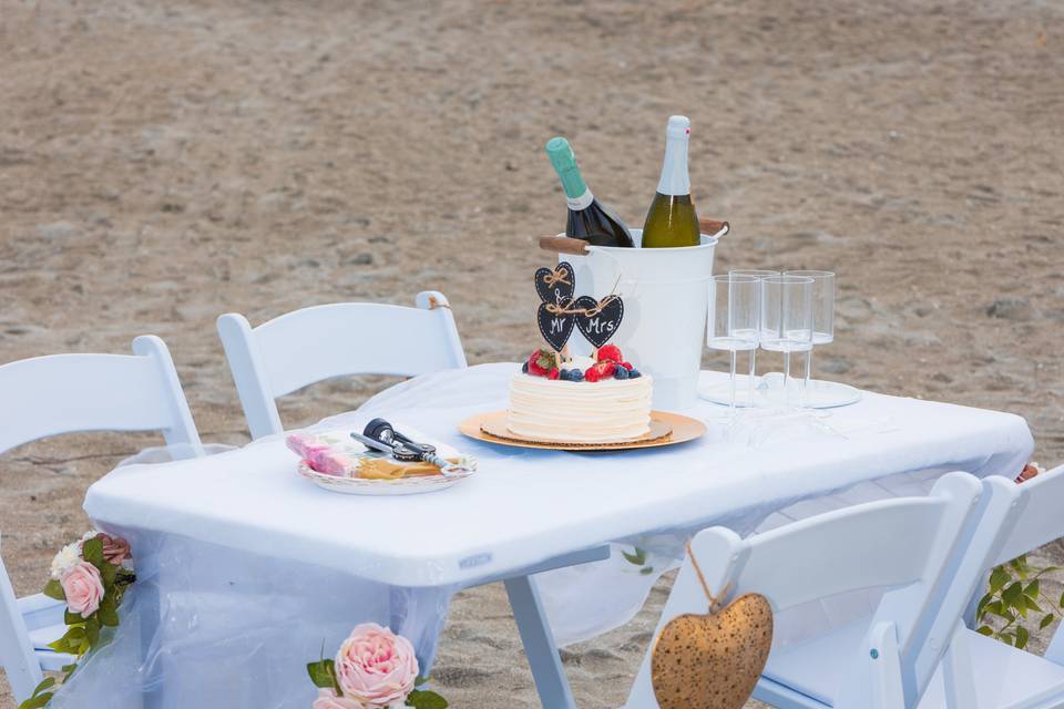 Cake on the beach