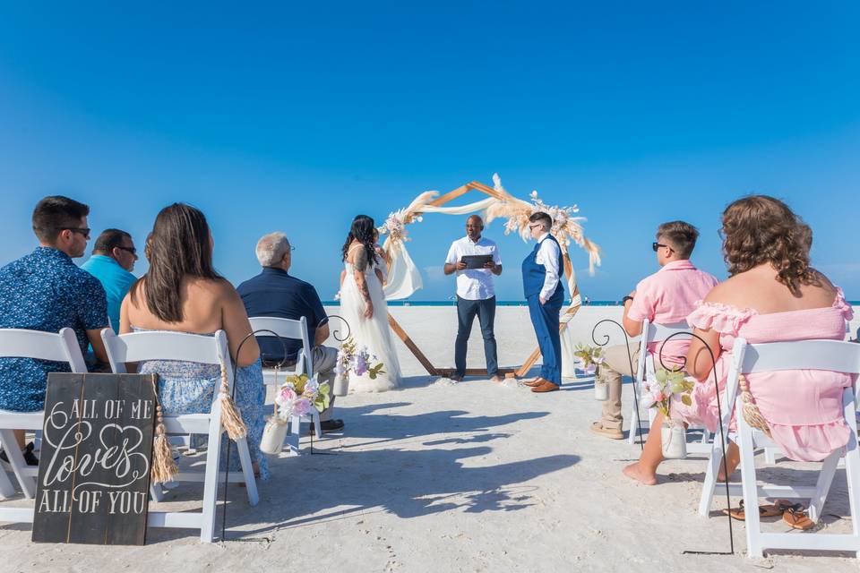 Siesta key beach wedding