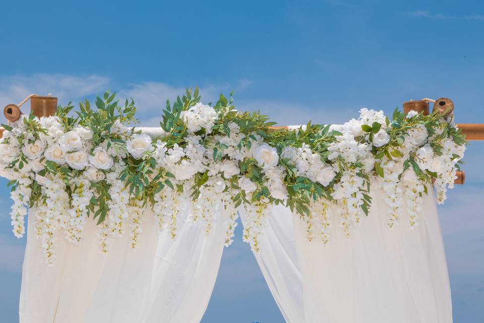 Beach wedding arch