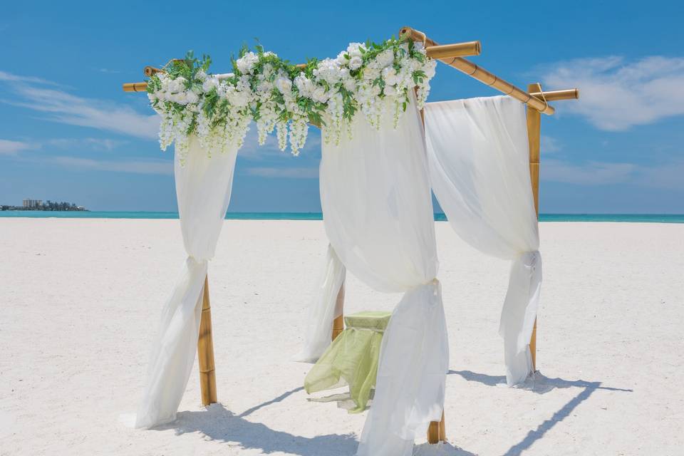 Beach wedding arch