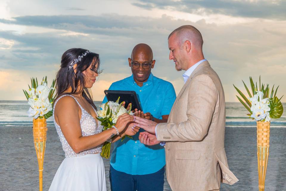 Lido Key Beach wedding