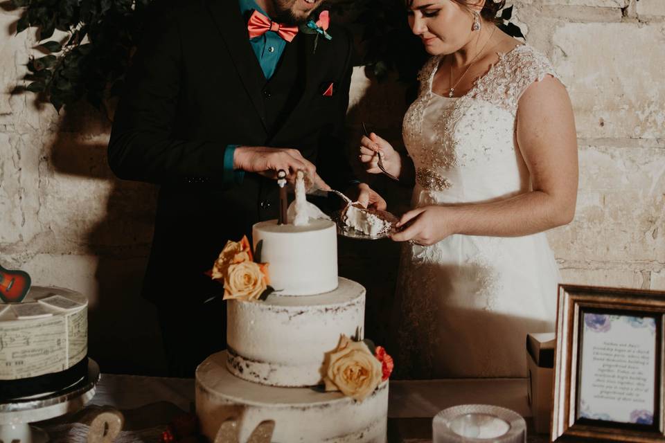 Cutting the cake