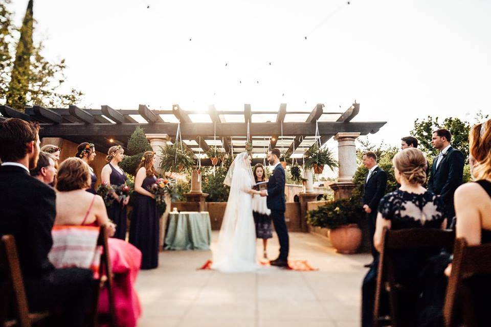 Outdoor wedding ceremony