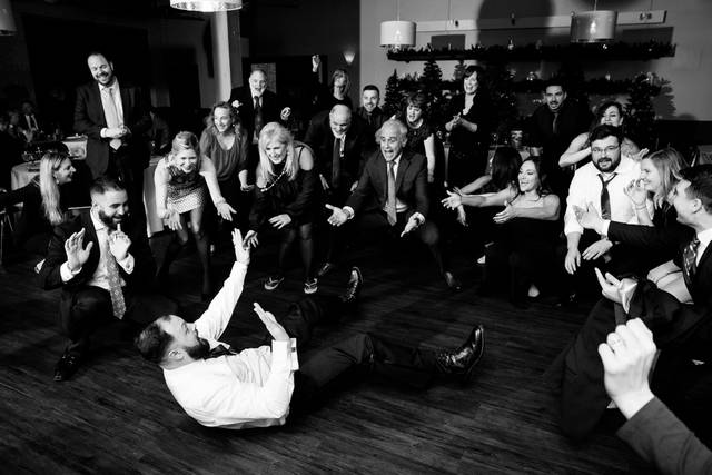 Groom getting down!