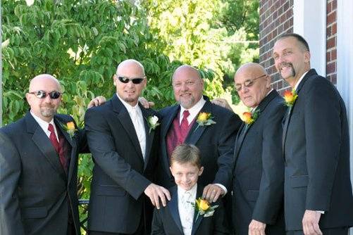 The groom and groomsmen