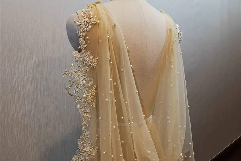 Pearl & Lace Bridal Cape