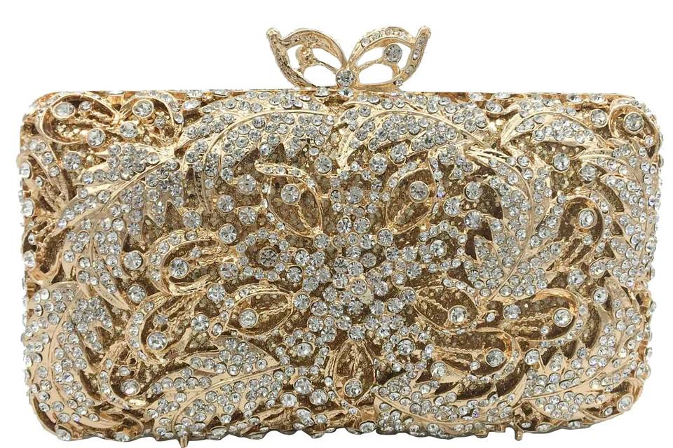 Falling Leaves Crystal Clutch