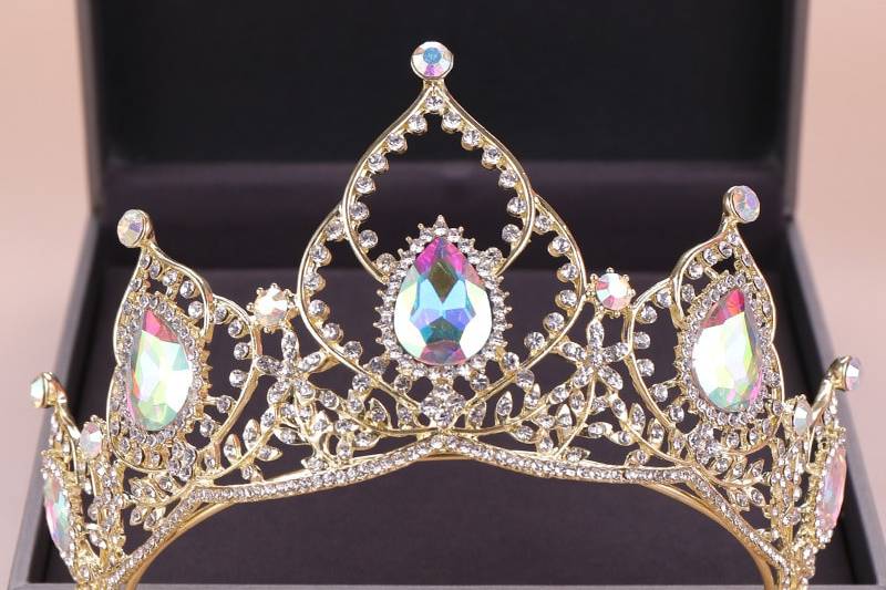 Regal Iridescent Gold Tiara