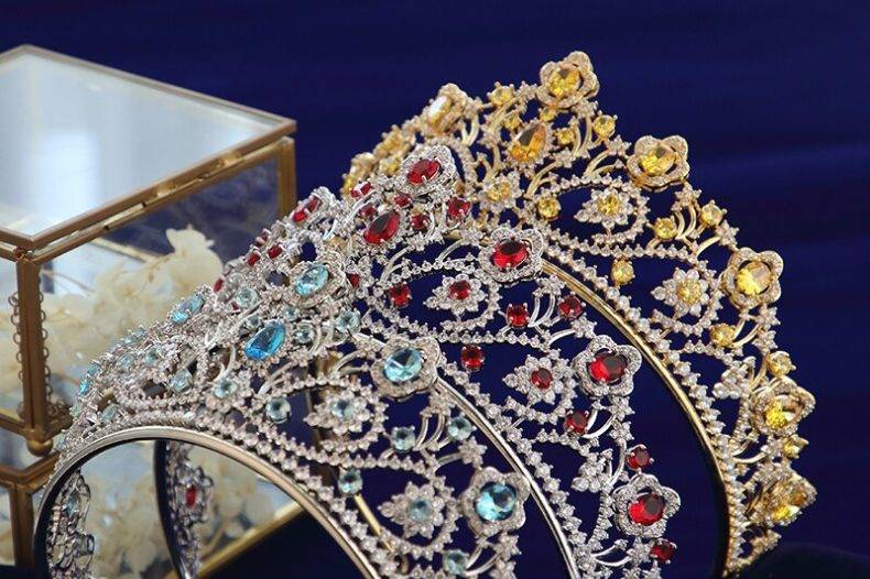 Colorful CZ Bridal Tiaras