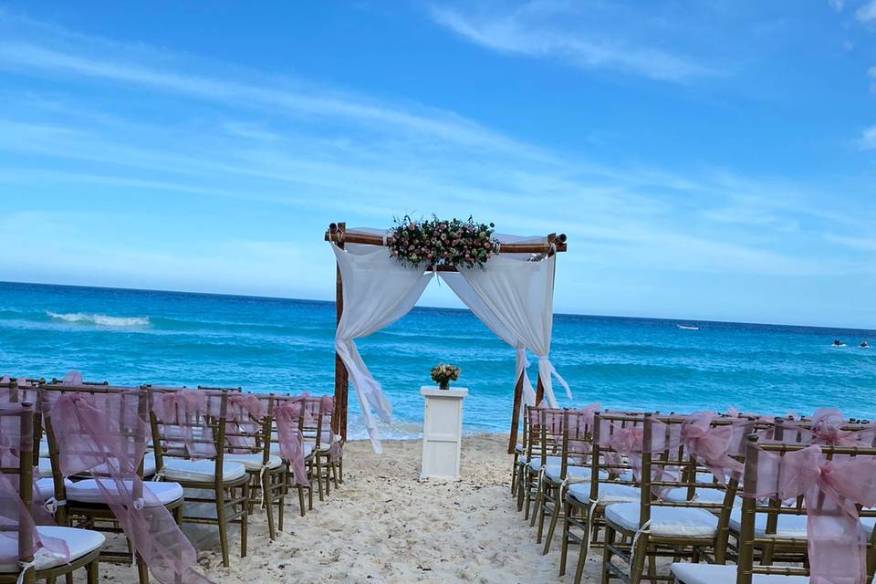 Beachfront ceremony