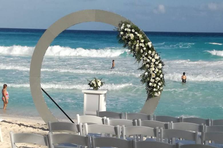 Beachfront ceremony