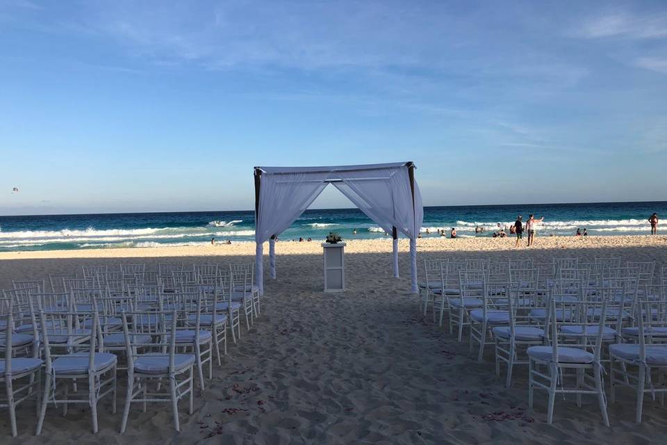 Beachfront ceremony