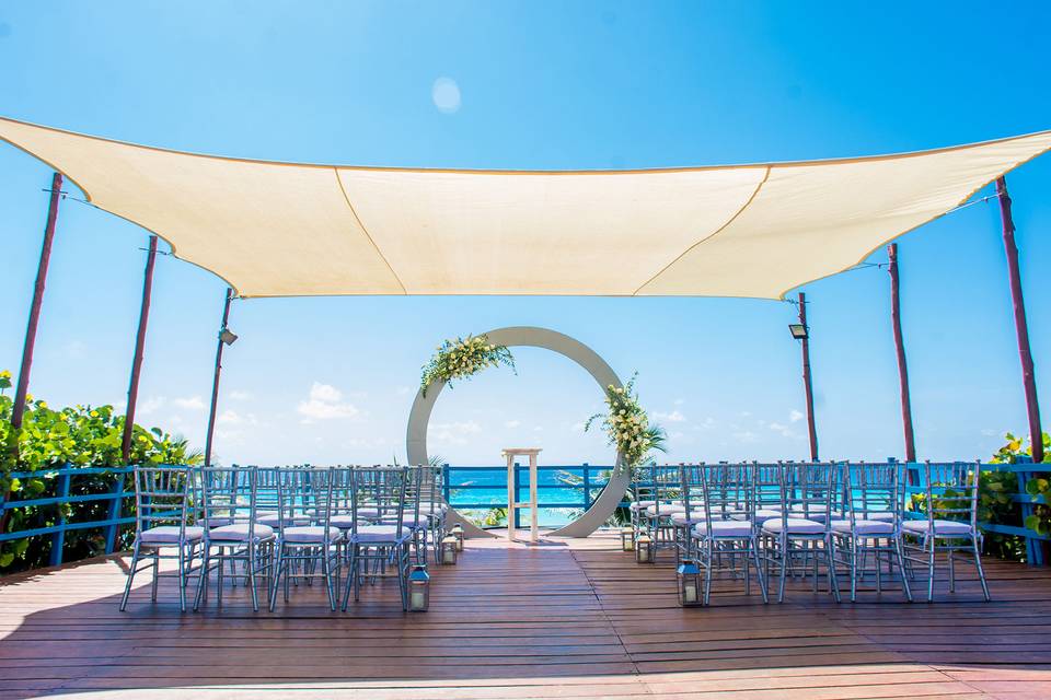 Oceanview terrace ceremony