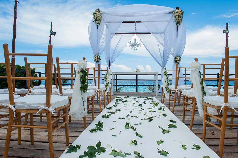 Oceanview terrace ceremony