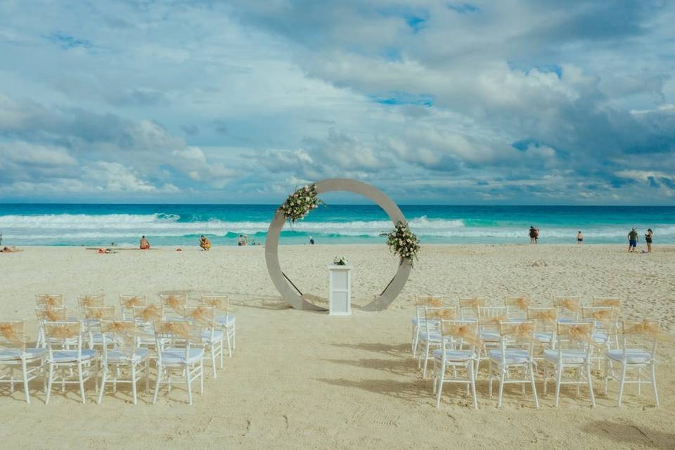 Beachfront ceremony