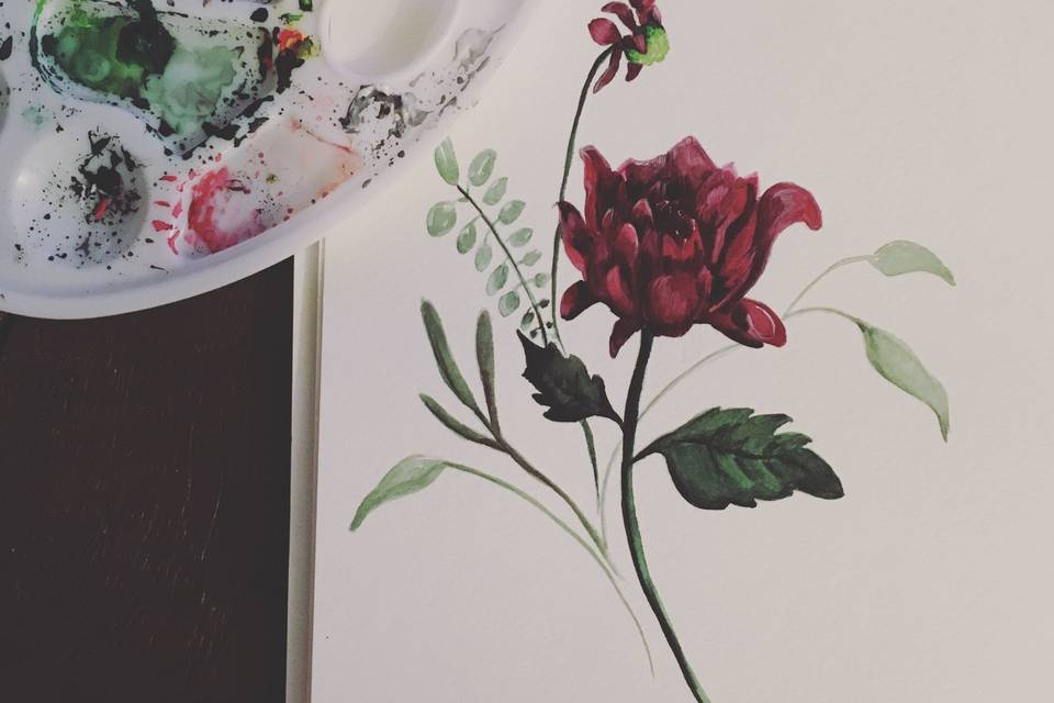 Deep red roses