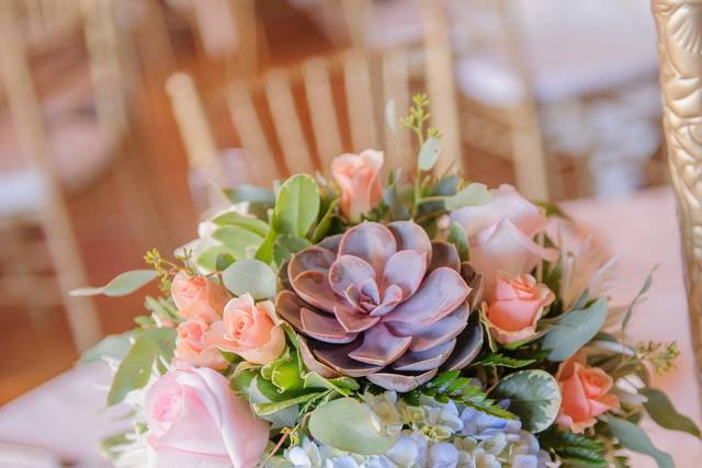 Succulent Centerpiece | Photo courtesy of Laura Meyer Photography