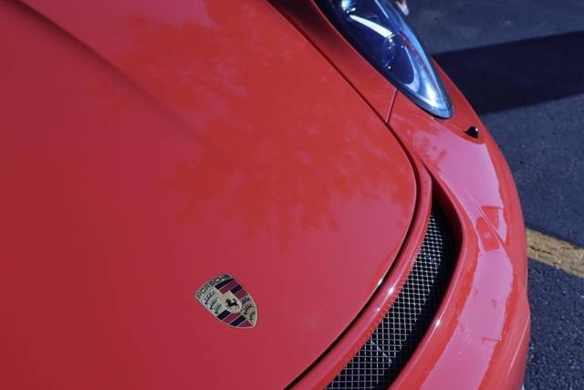 Car Photography Of Red Porsche