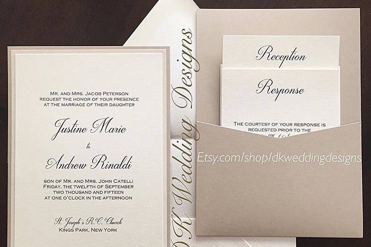 Invitation with neutral envelope
