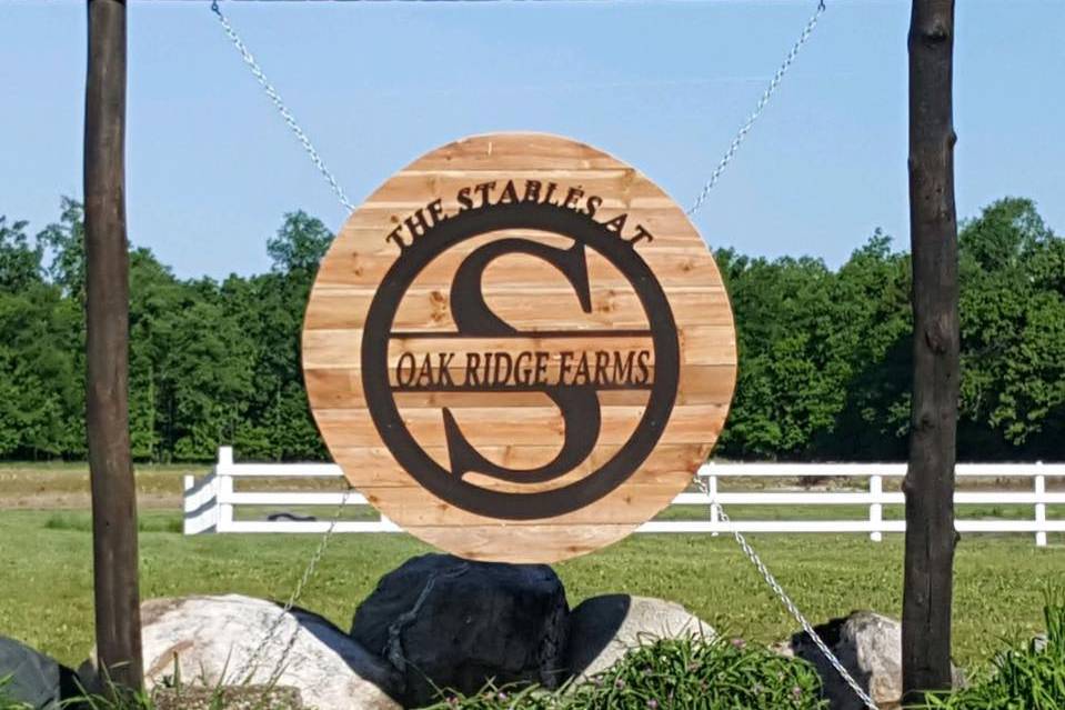 The Stables at Oak Ridge Farms sign
