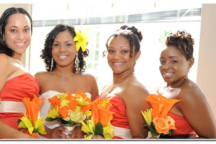 Mango calla lilies bridal bouquet