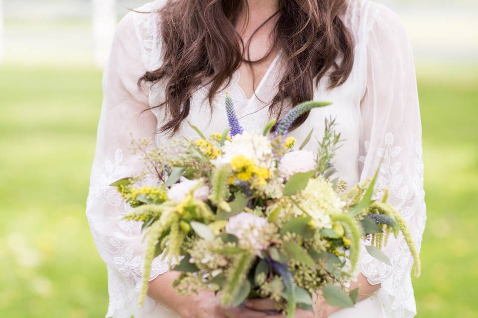 Lovely bride in a flower crown
