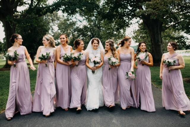 The bride with friends